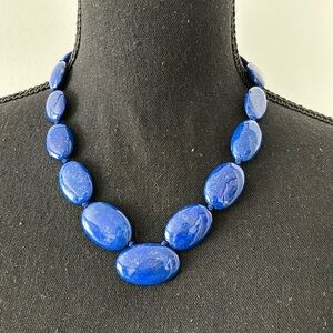 Dark blue stone necklace